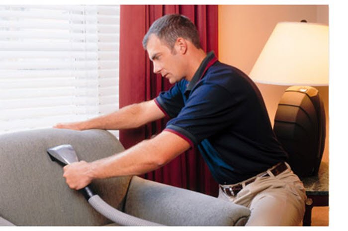 water damage cleanup worker